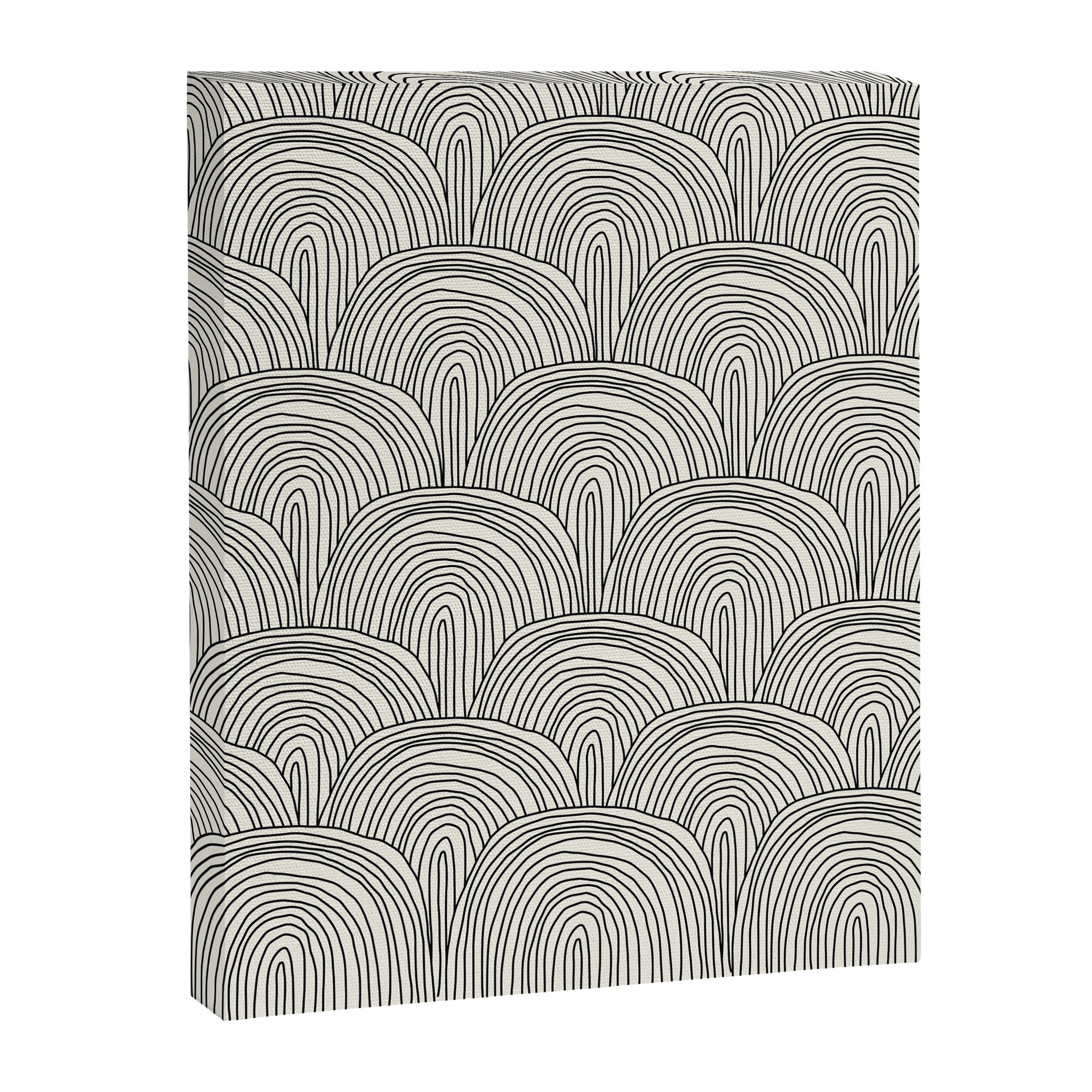 Boho Rainbows in Black and White Canvas Print Gallery Image 8
