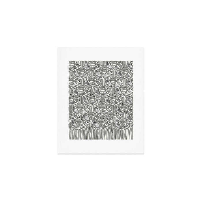 Boho Rainbows in Black and White Art Print Gallery Image 1