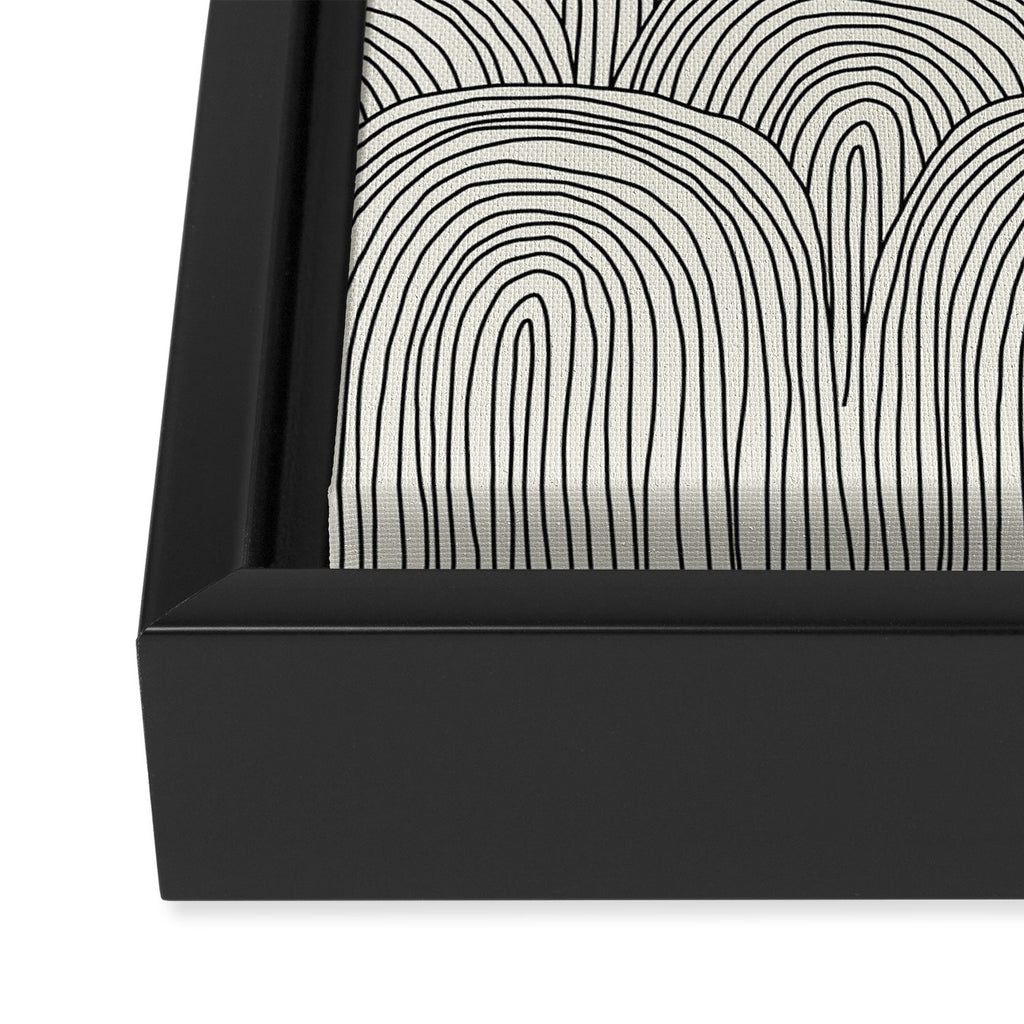 Boho Rainbows in Black and White Framed Canvas Print Gallery Image 3