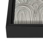 Boho Rainbows in Black and White Framed Canvas Print Gallery Image 3