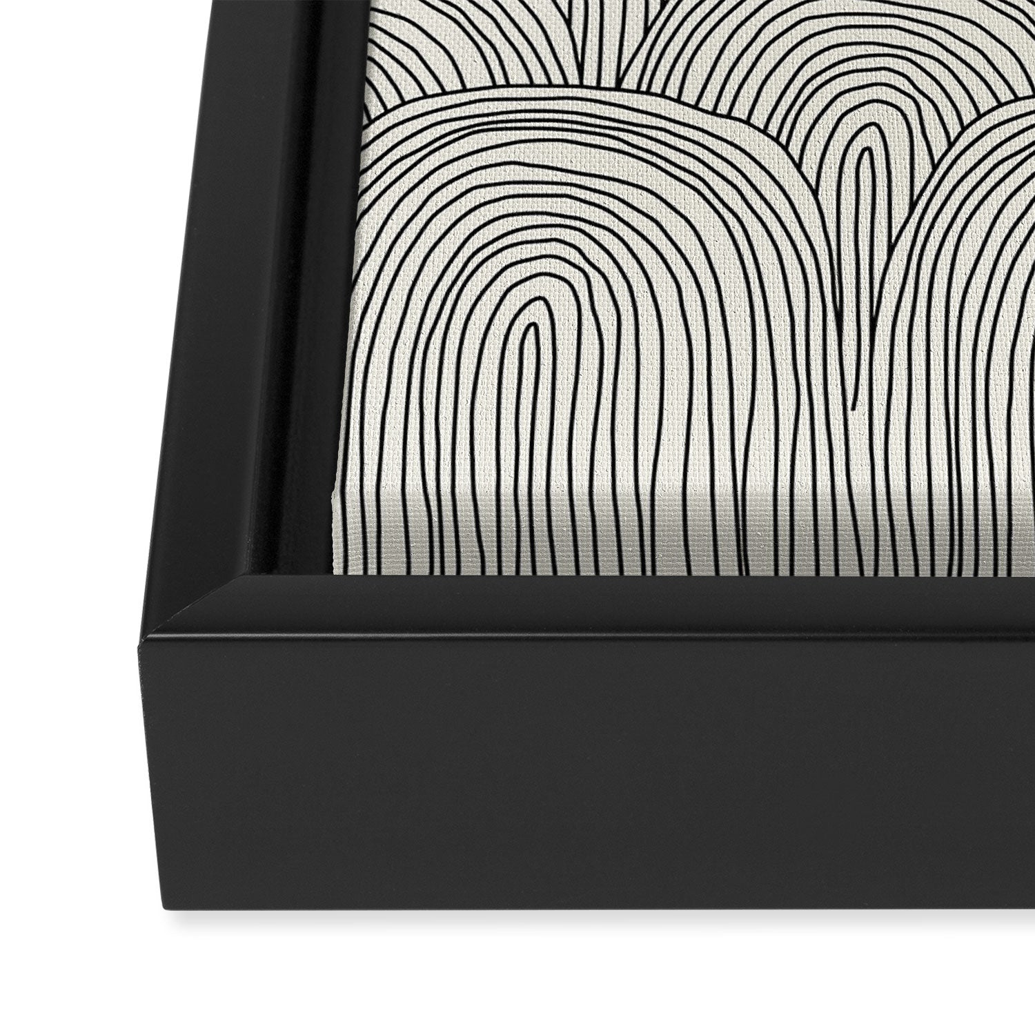 Boho Rainbows in Black and White Framed Canvas Print Gallery Image 3