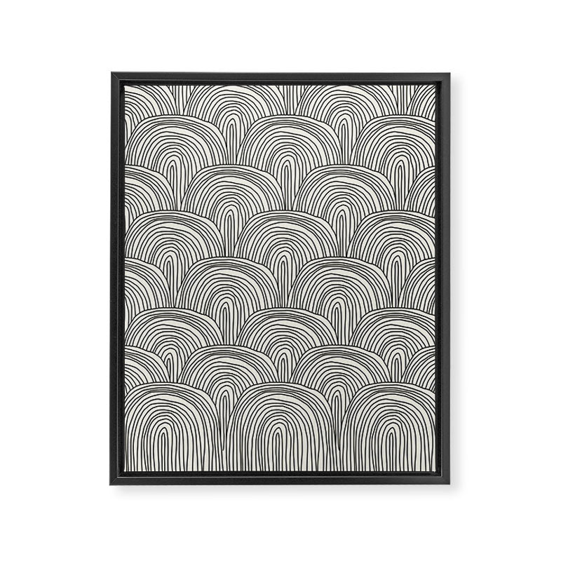 Boho Rainbows in Black and White Framed Canvas Print Gallery Image 8
