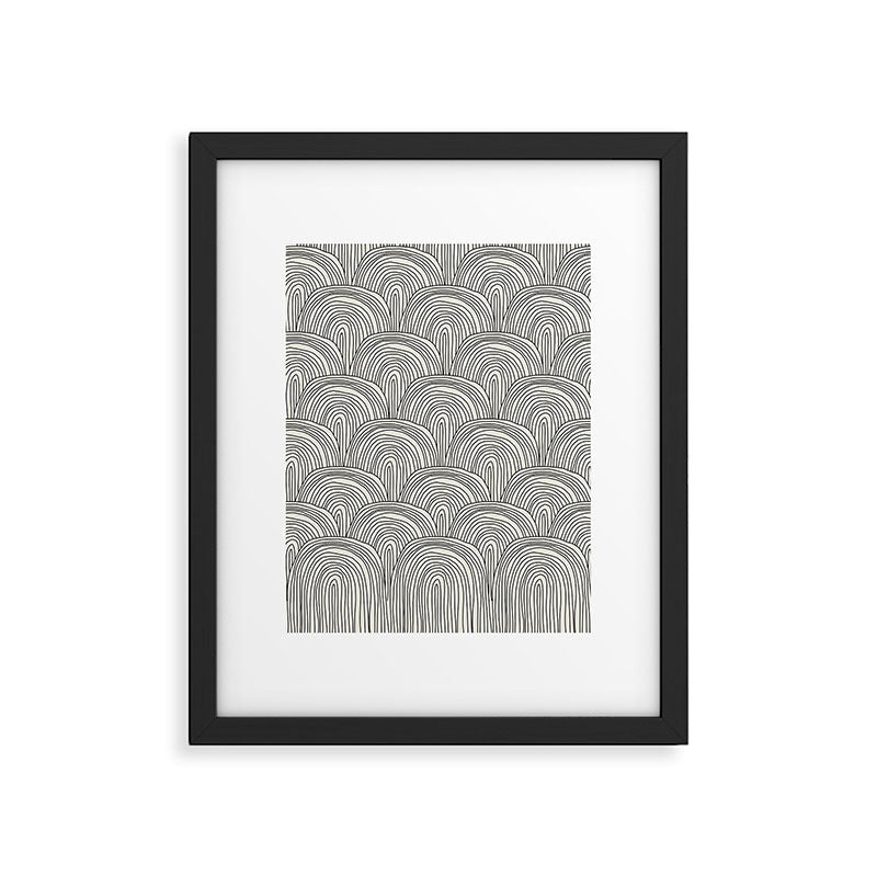 Boho Rainbows in Black and White Framed Art Print Gallery Image 6