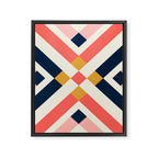 Bold Geometric Quilt Block Framed Canvas Print Gallery Image 8