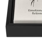 Book Lover Funny Quote - Vintage Illustration, Emotionally Attached to Fictional Characters Framed Canvas Print Gallery Image 3