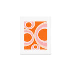 Calida - Retro Geometric Circle Pattern in Orange and Pink Art Print Gallery Image 1