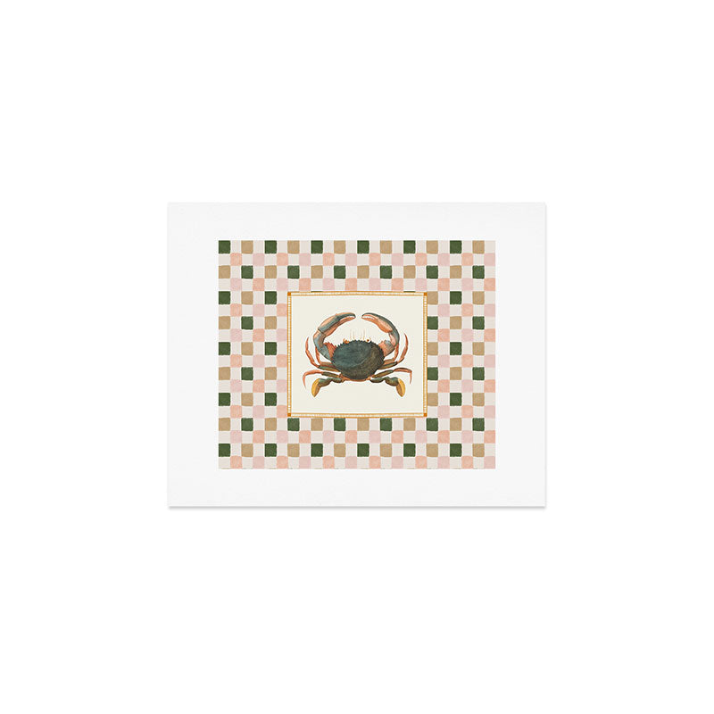 Checkered Crab Art Print Gallery Image 1