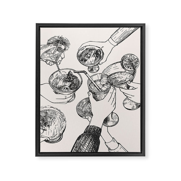 Cheers Framed Canvas Print Gallery Image 1