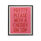 Cherry On Top - Pink and Red Framed Canvas Print Gallery Image 6