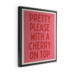 Cherry On Top - Pink and Red Framed Canvas Print Gallery Image 2