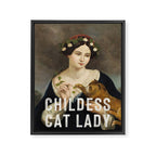 Childless Cat Lady Framed Canvas Print Gallery Image 6