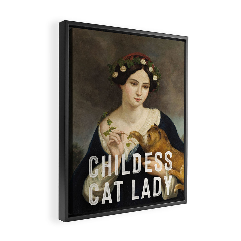 Childless Cat Lady Framed Canvas Print Gallery Image 2