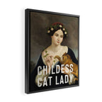 Childless Cat Lady Framed Canvas Print Gallery Image 2