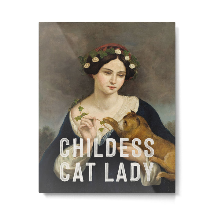 Childless Cat Lady Metal Print Gallery Image 1