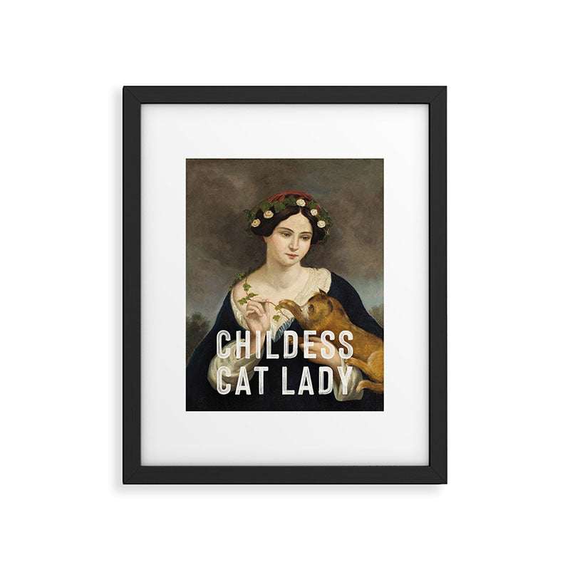 Childless Cat Lady Framed Art Print Gallery Image 5