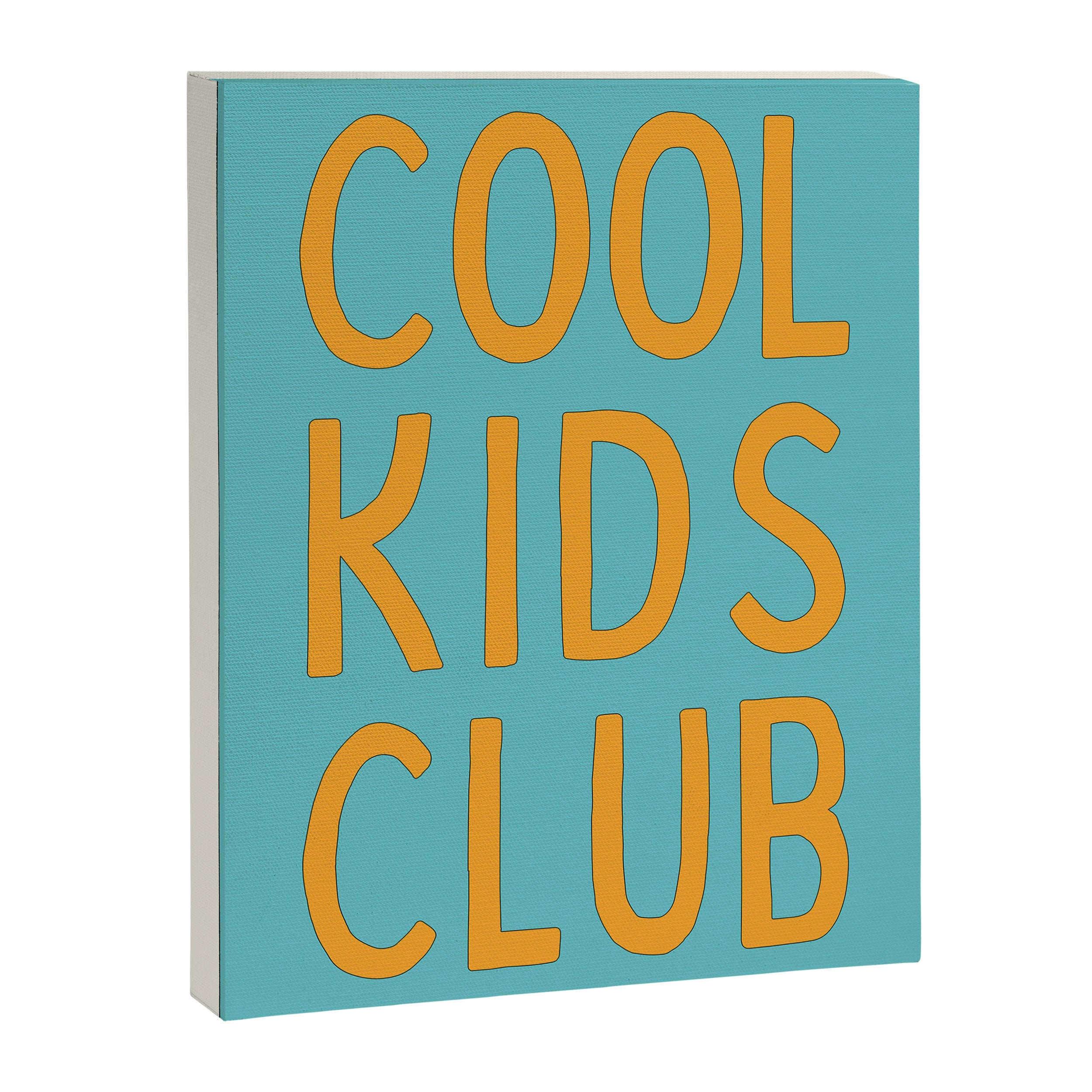 Cool Kids Club - Blue and Orange Retro Typography Canvas Print Gallery Image 6