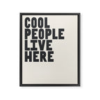 Cool People Live Here Framed Canvas Print Gallery Image 6