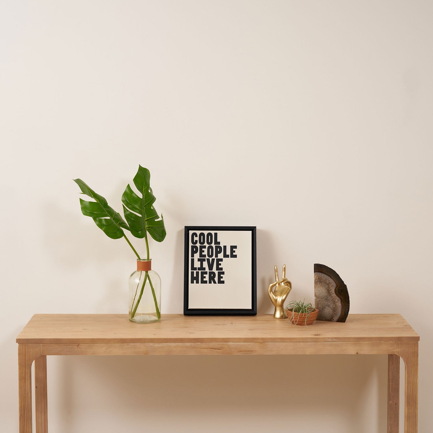 Cool People Live Here Framed Canvas Print Gallery Image 4