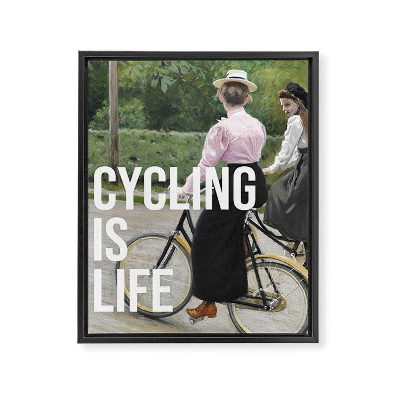 Cycling Is Life Framed Canvas Print Gallery Image 6