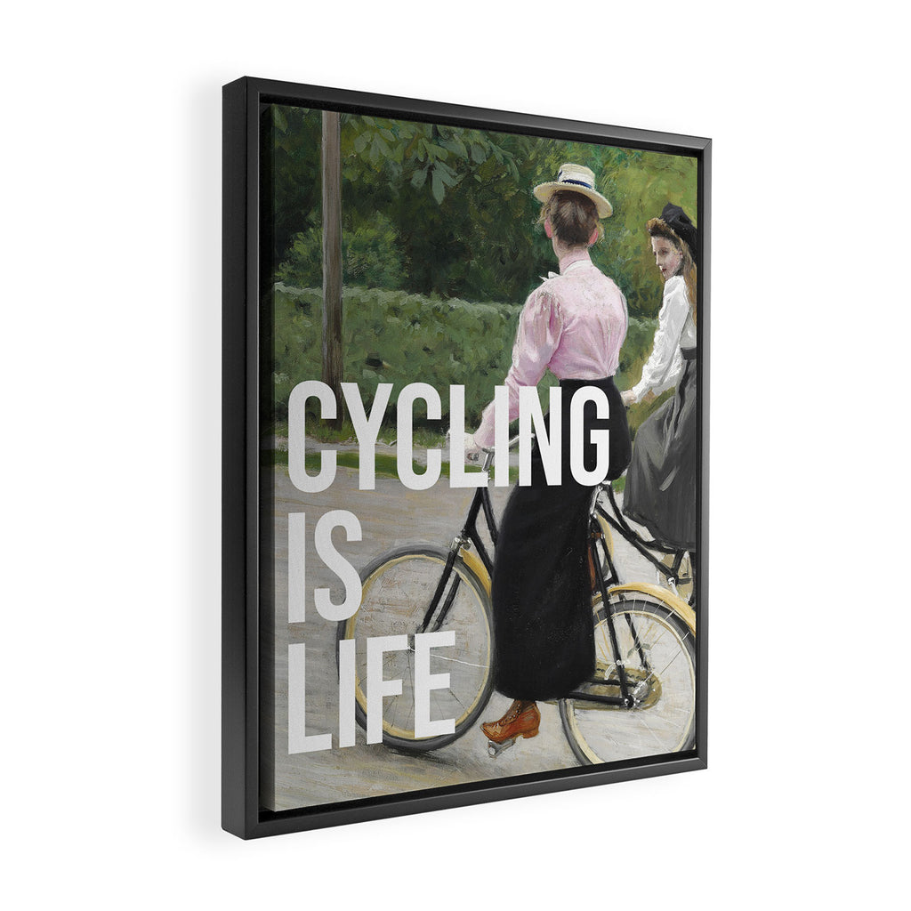 Cycling Is Life Framed Canvas Print Gallery Image 2