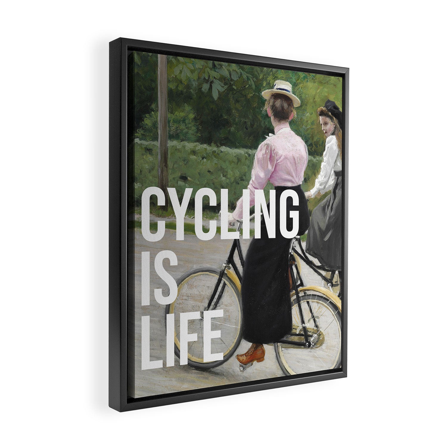 Cycling Is Life Framed Canvas Print Gallery Image 2