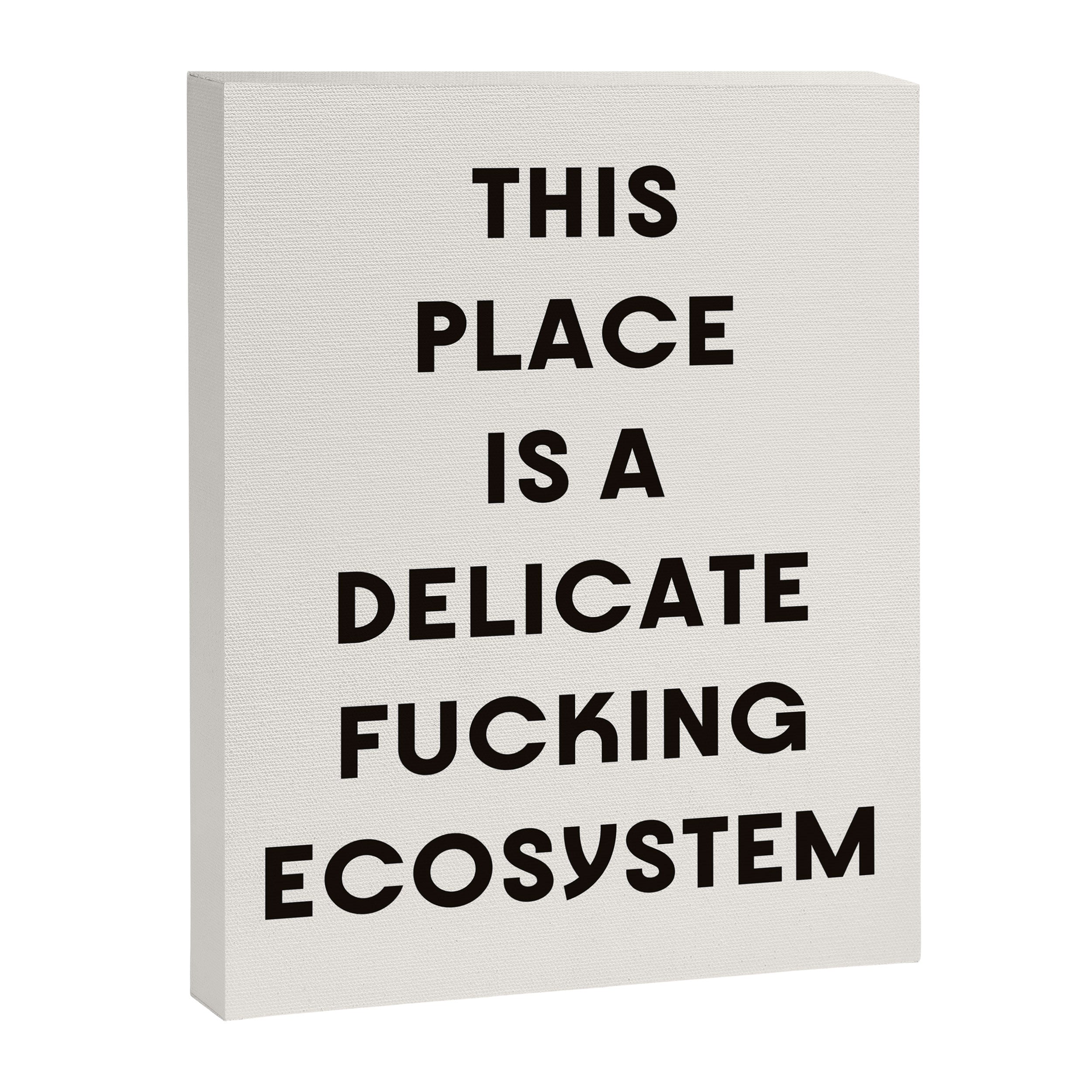 Delicate Fucking Ecosystem - The Bear Funny Saying Canvas Print Gallery Image 6