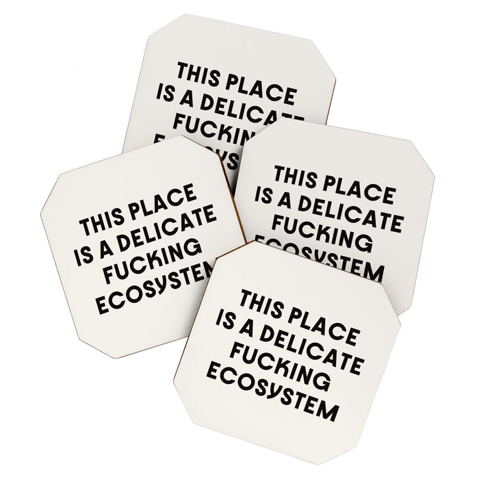 Delicate Fucking Ecosystem - The Bear Funny Saying Coaster Gallery Image 1