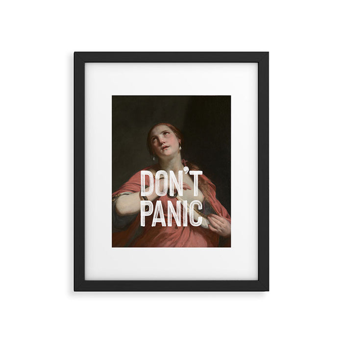 Don't Panic Framed Art Print Gallery Image 1