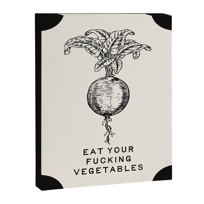 Eat Your Fucking Vegetables Canvas Print Gallery Image 1