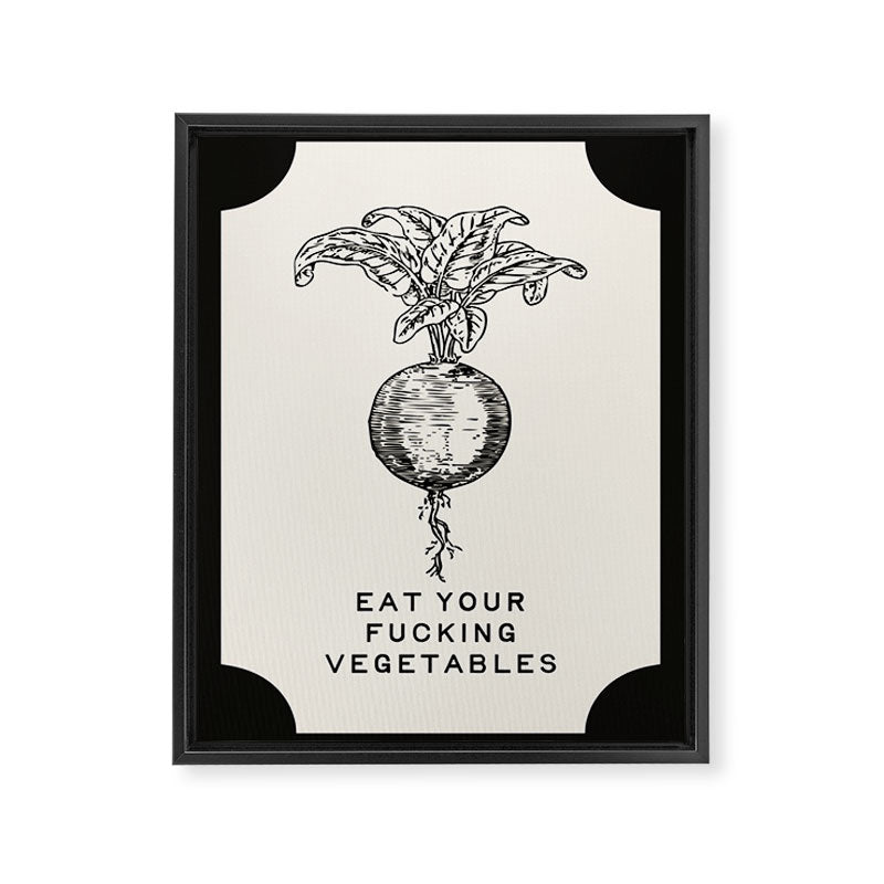 Eat Your Fucking Vegetables Framed Canvas Print Gallery Image 6