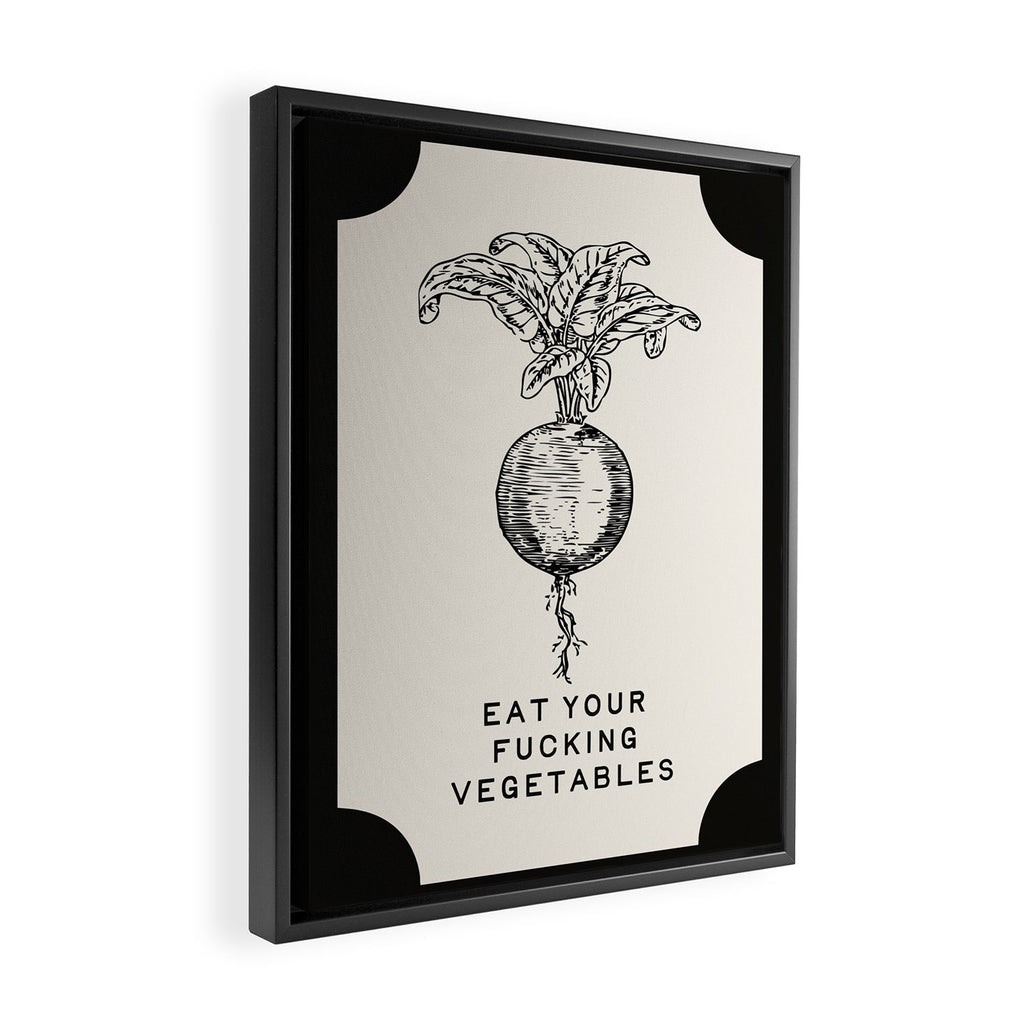 Eat Your Fucking Vegetables Framed Canvas Print Gallery Image 2
