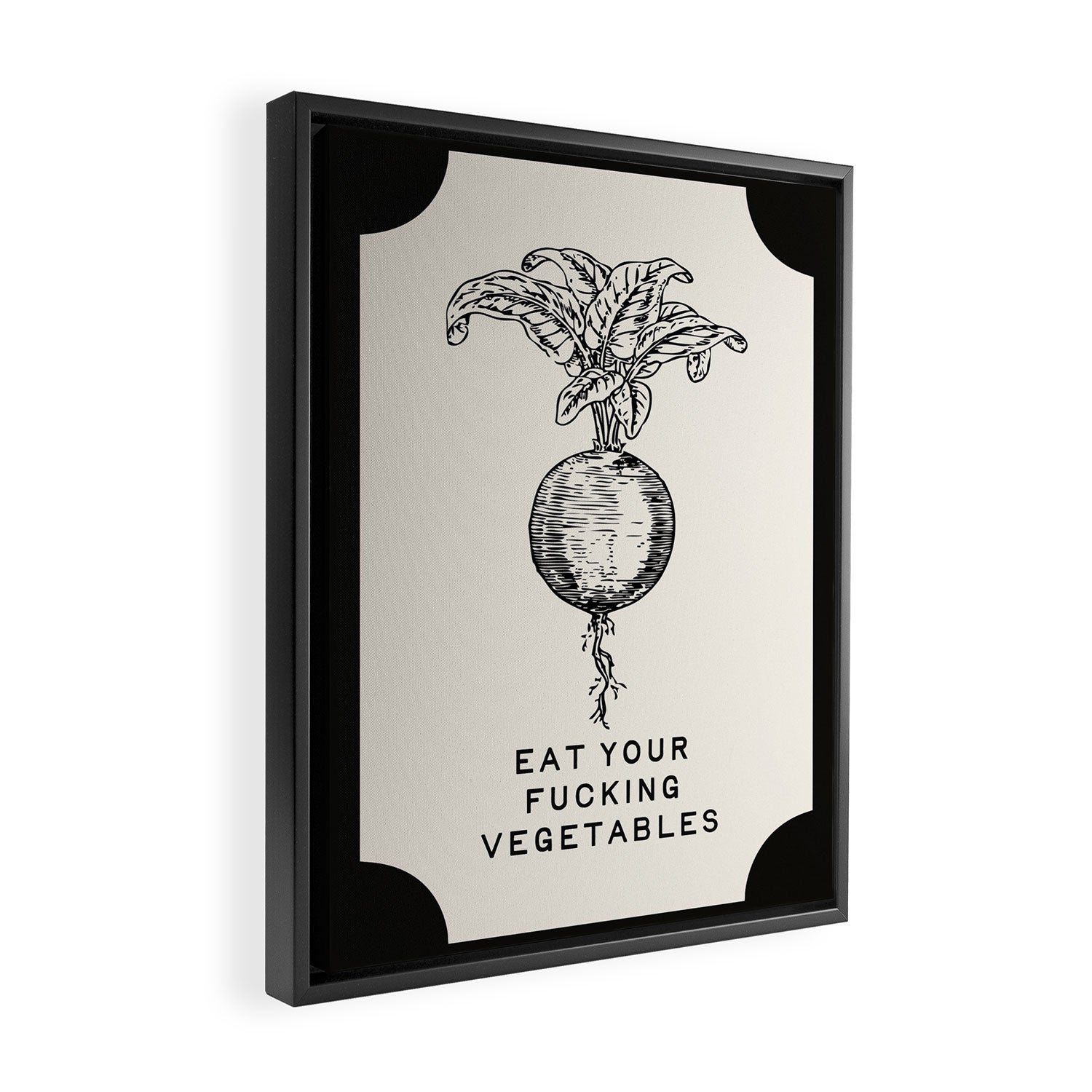 Eat Your Fucking Vegetables Framed Canvas Print Gallery Image 2