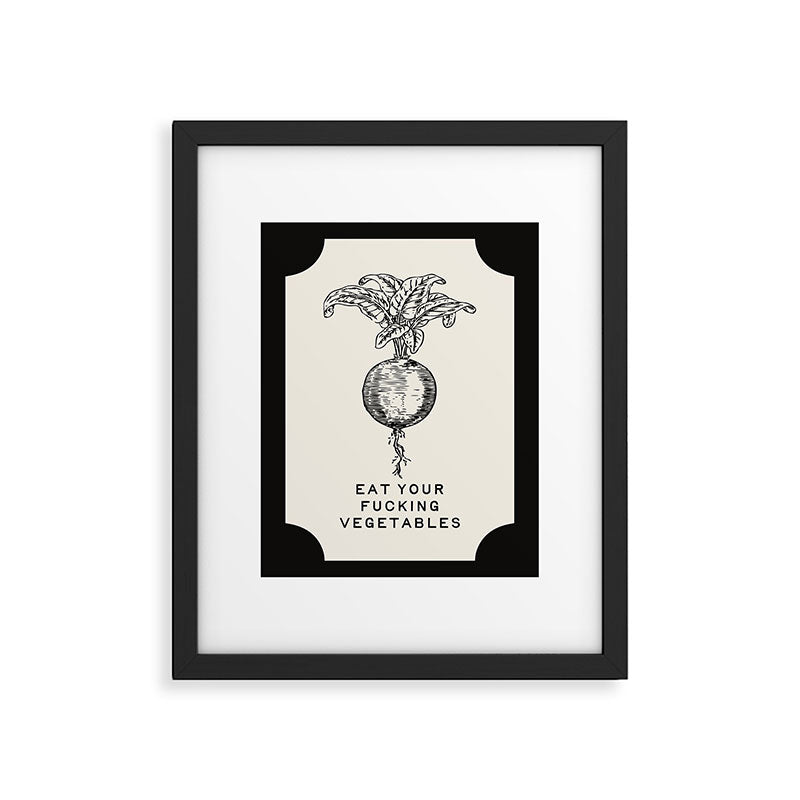 Eat Your Fucking Vegetables Framed Art Print Gallery Image 5