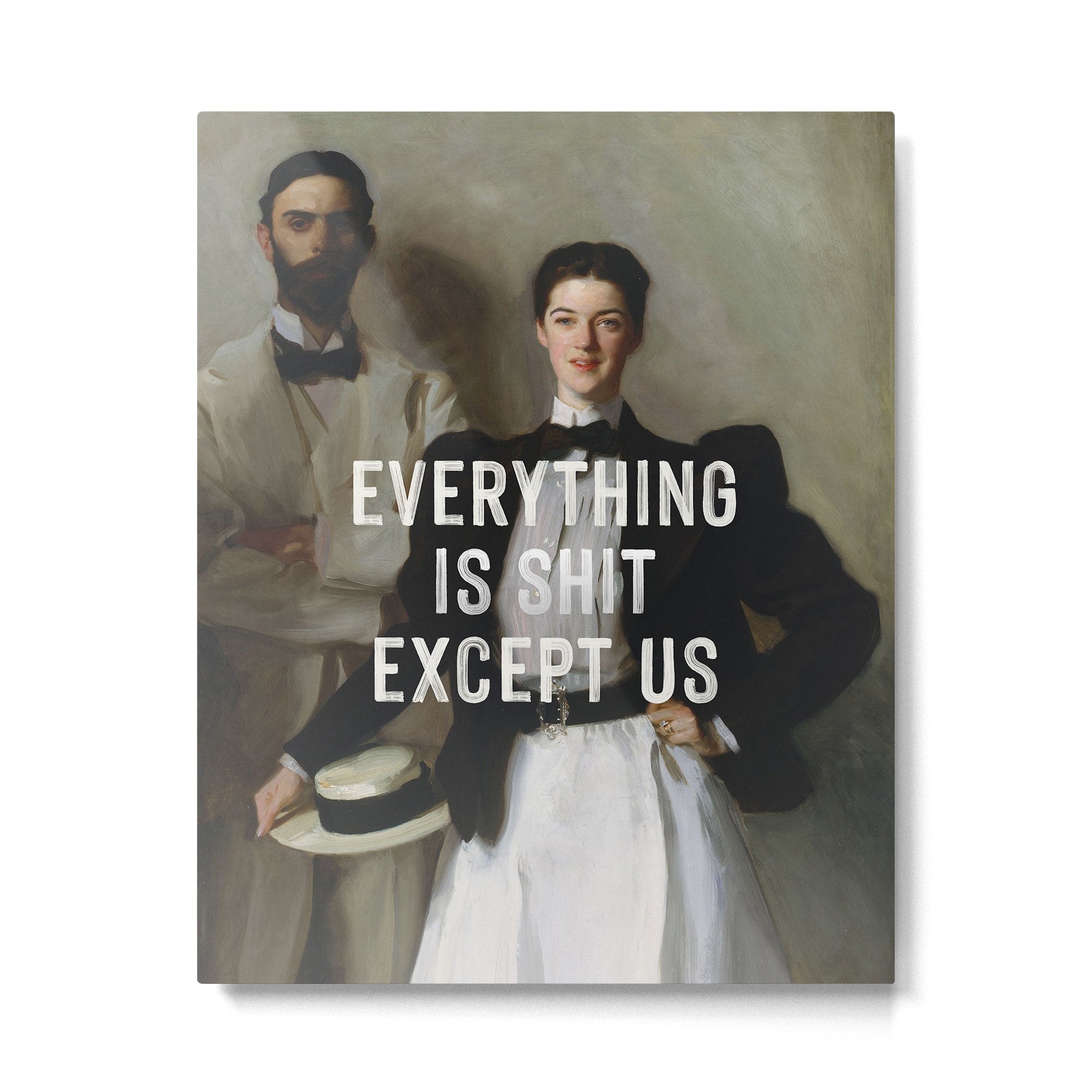 Everything Is Shit Except Us - Funny Love Quote Metal Print Gallery Image 4