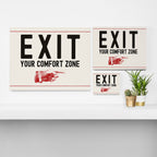 Exit Your Comfort Zone - Retro Inspirational  Canvas Print Gallery Image 3
