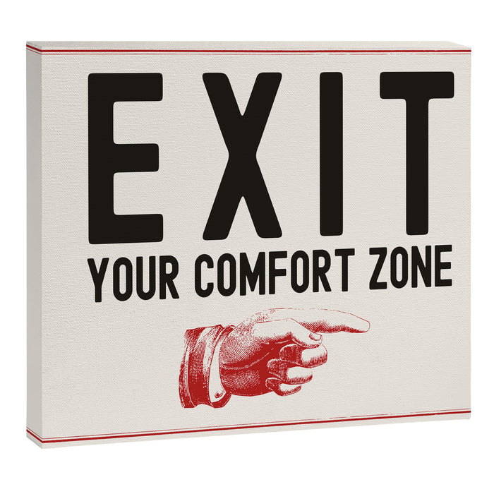 Exit Your Comfort Zone - Retro Inspirational  Canvas Print Gallery Image 1