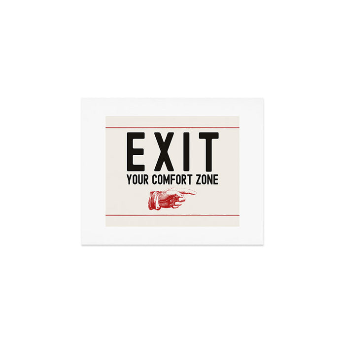 Exit Your Comfort Zone - Retro Inspirational  Art Print Gallery Image 1