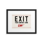 Exit Your Comfort Zone - Retro Inspirational  Framed Art Print Gallery Image 4