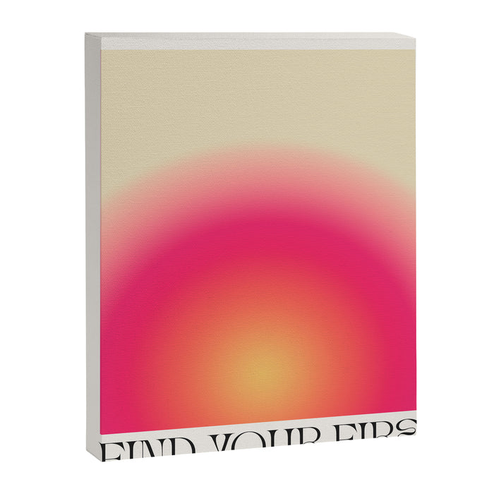 Find Your Fire - Pink Aura Gradient Canvas Print Gallery Image 1