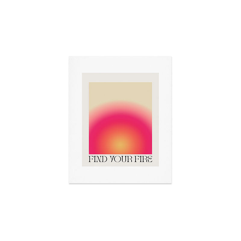 Find Your Fire - Pink Aura Gradient Art Print Gallery Image 1