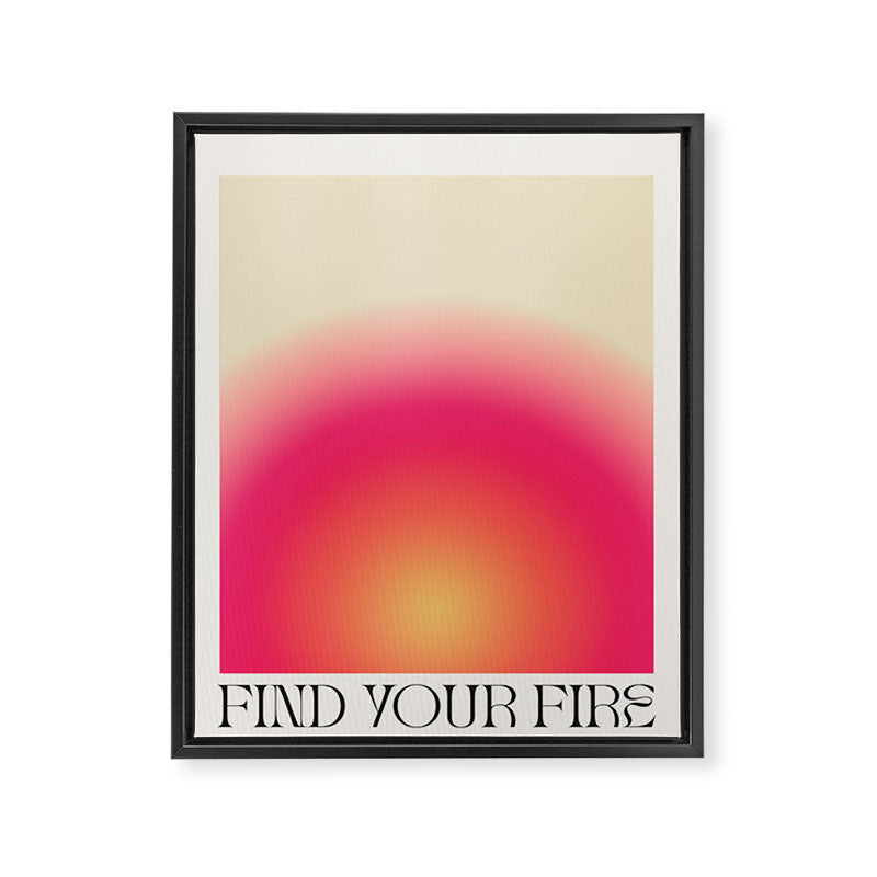 Find Your Fire - Pink Aura Gradient Framed Canvas Print Gallery Image 6