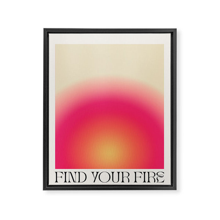 Find Your Fire - Pink Aura Gradient Framed Canvas Print Gallery Image 1
