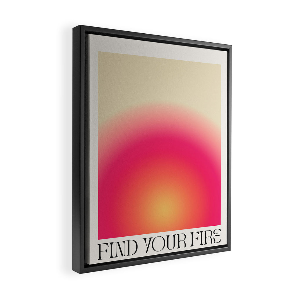 Find Your Fire - Pink Aura Gradient Framed Canvas Print Gallery Image 2
