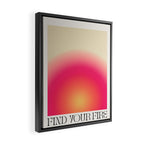 Find Your Fire - Pink Aura Gradient Framed Canvas Print Gallery Image 2