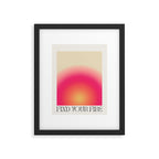 Find Your Fire - Pink Aura Gradient Framed Art Print Gallery Image 5