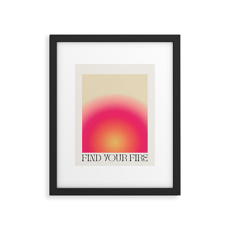 Find Your Fire - Pink Aura Gradient Framed Art Print Gallery Image 5