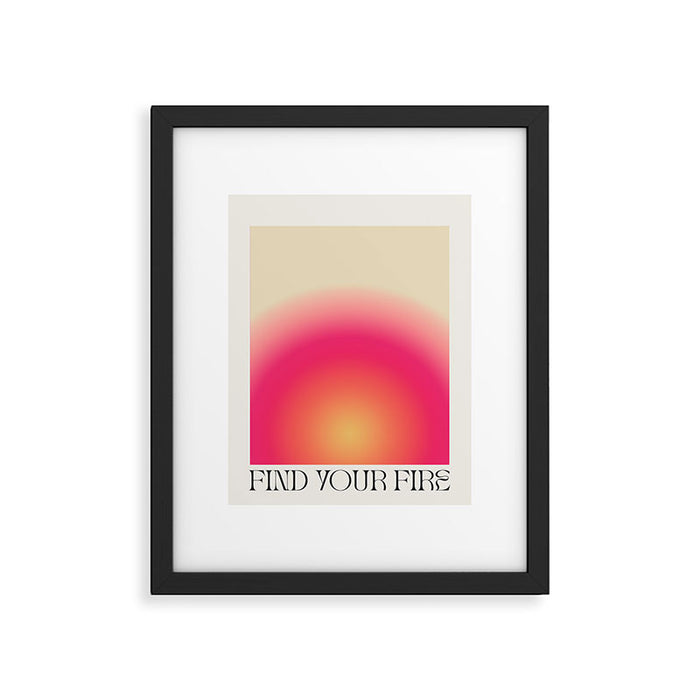 Find Your Fire - Pink Aura Gradient Framed Art Print Gallery Image 1