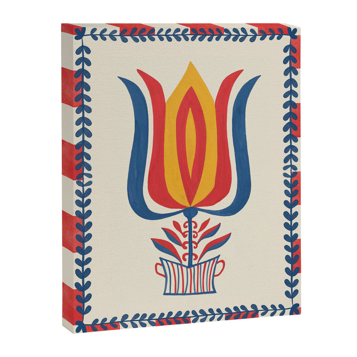 Folksy Tulip Canvas Print Gallery Image 1