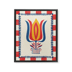 Folksy Tulip Framed Canvas Print Gallery Image 6