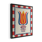 Folksy Tulip Framed Canvas Print Gallery Image 2